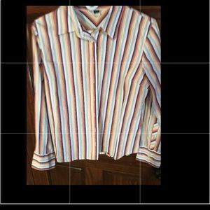 Multi-colored Striped button Down Shirt